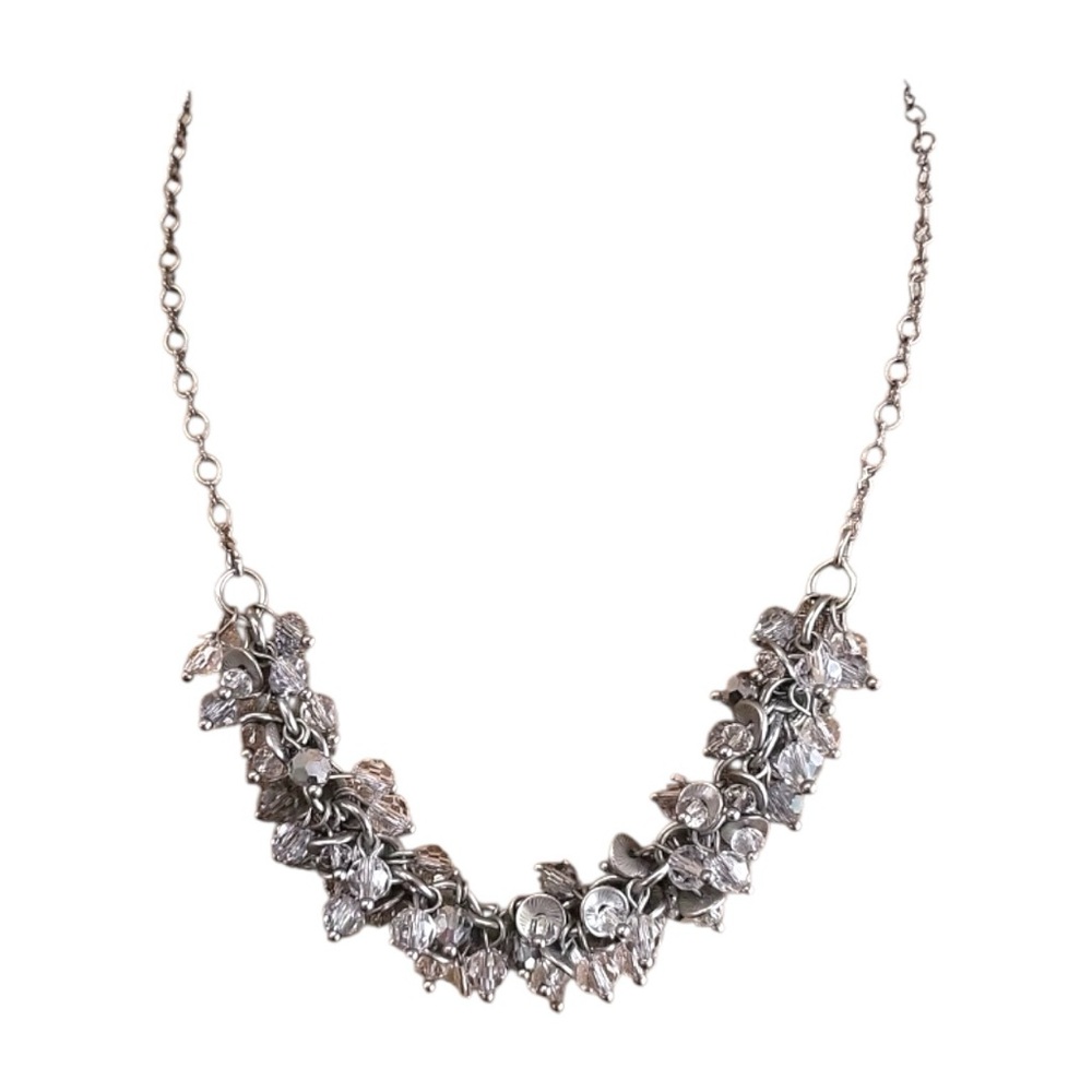 Banana Republic Silver Statement Necklace 21” NWT $39.50